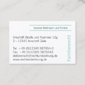 Cartes de visite aquarelles discrètes (Devant)