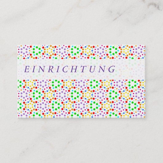 Cartes de visite arc-en-ciel (Devant)