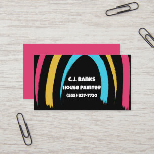 Cartes de visite arc-en-ciel peints surdimensionné