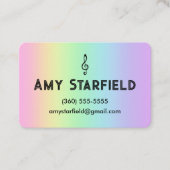 Cartes de visite arc-en-ciel Treble Clef (Devant)