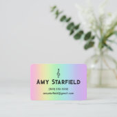 Cartes de visite arc-en-ciel Treble Clef (Debout devant)