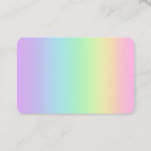 Cartes de visite arc-en-ciel Treble Clef (Dos)