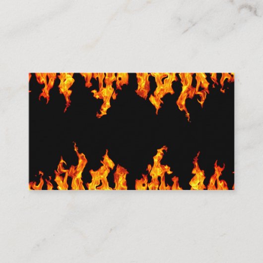 Cartes de visite ardents de flammes du feu (Devant)
