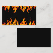 Cartes de visite ardents de flammes du feu (Devant / Derrière)