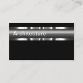 Cartes de visite argentées d'architecture chic (Devant)