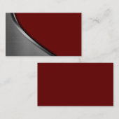 Cartes de visite argentés de courbe en métal de (Devant / Derrière)