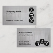 Cartes de visite argentés de Digitals de (Devant / Derrière)