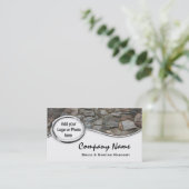 Cartes de visite argentés de photo de logo de (Debout devant)