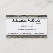 Cartes de visite argentés de photo de logo de (Dos)