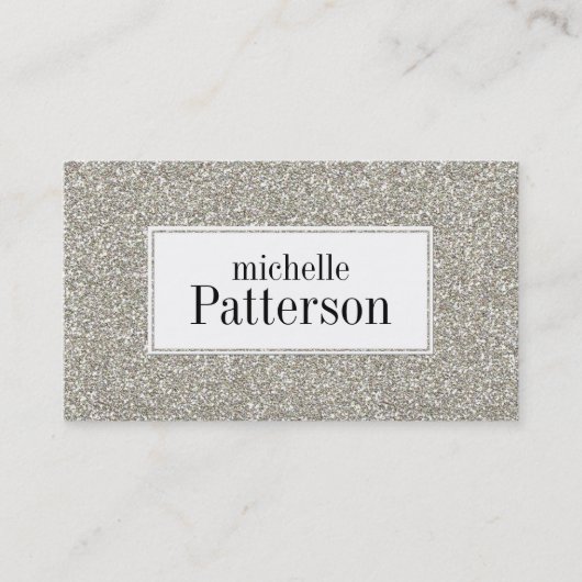 Cartes de visite argentés de professionnel de (Devant)