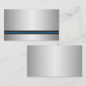 Cartes de visite argentés de regard en métal (Devant / Derrière)