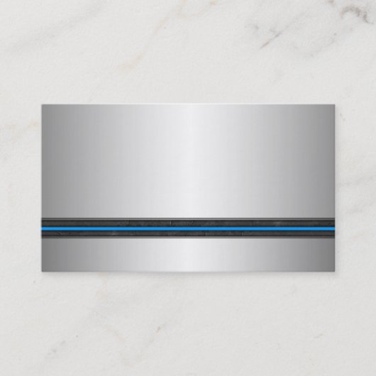 Cartes de visite argentés de regard en métal (Devant)