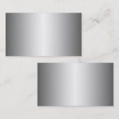 Cartes de visite argentés de regard en métal (Devant / Derrière)