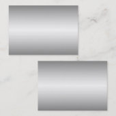 Cartes de visite argentés de regard en métal (Devant / Derrière)