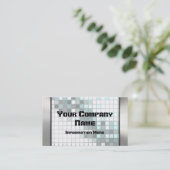 Cartes de visite argentés de regard en métal de (Debout devant)