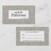 Cartes de visite argentés de rendez-vous de regard (Devant / Derrière)