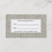 Cartes de visite argentés de rendez-vous de regard (Dos)