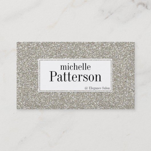 Cartes de visite argentés de rendez-vous de regard (Devant)