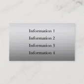 Cartes de visite argentés frais de cadre (Dos)