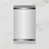 Cartes de visite argentés professionnels en métal (Dos)