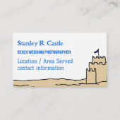 Cartes de visite Art Château de Sable (Devant)