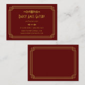 Cartes de visite Art déco (Devant / Derrière)