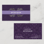 cartes de visite Art déco et damas (Devant / Derrière)