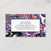 Cartes de visite Art fluide abstrait tourbillons c (Dos)