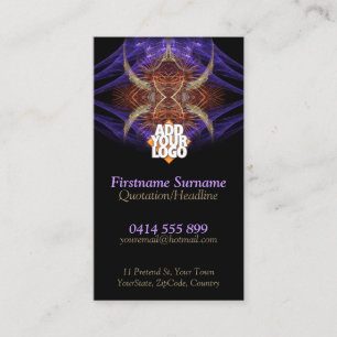 Cartes de visite Art fractal à plumes de la Terre