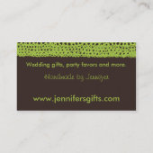 Cartes de visite artisanaux (Dos)