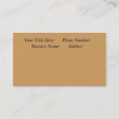 Cartes de visite artistiques (Dos)