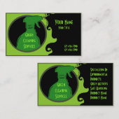 Cartes de visite artistiques propres verts de (Devant / Derrière)