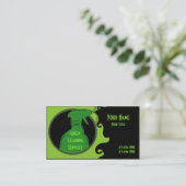 Cartes de visite artistiques propres verts de (Debout devant)