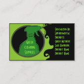 Cartes de visite artistiques propres verts de (Dos)