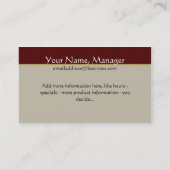 Cartes de visite asiatiques d'arbre de fleurs de (Dos)