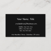 Cartes de visite asiatiques de "destin" de pièce (Dos)