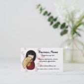 Cartes de visite asiatiques de fleurs de la fille (Debout devant)