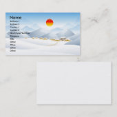 Cartes de visite asiatiques de Sun d'hiver (Devant / Derrière)