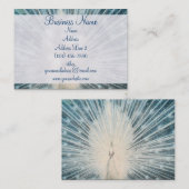 Cartes de visite assez blancs de paon (Devant / Derrière)