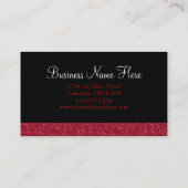 Cartes de visite assez élégants rouges de parties (Dos)