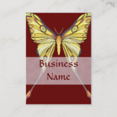 Cartes de visite assez jaunes de papillon (Dos)