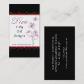 Cartes de visite assez petits des roses (Devant / Derrière)