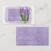 Cartes de visite assez pourpres d2 de fleur d'iris (Devant / Derrière)