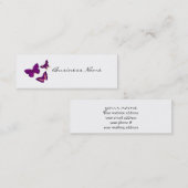 Cartes de visite assez pourpres de papillon (Devant / Derrière)