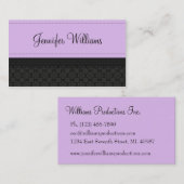 Cartes de visite assez pourpres de ruban (Devant / Derrière)