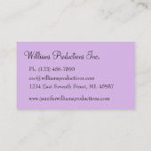 Cartes de visite assez pourpres de ruban (Dos)