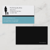 Cartes de visite assis avec un animal (Devant / Derrière)