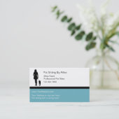 Cartes de visite assis avec un animal (Debout devant)