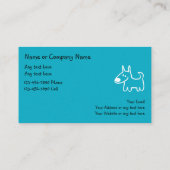 Cartes de visite assis avec un animal de compagnie (Dos)