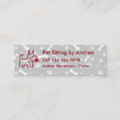 Cartes de visite assis avec un animal de compagnie (Devant)